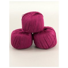 Пряжа "Успешная" 50г, 220 м (3 мотка)., Пехорский текстиль, 07-Бордо Пехорка