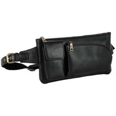 Мужская кожаная сумка 20243 черный Polar