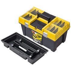 Ящик с органайзером Patrol STUFF Semi Profi 26 Carbo 59.5x33.7x31.6 см черный/желтый