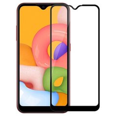 Закаленное стекло Full Cover+Full Glue Vespa Samsung Galaxy A01 Черная рамка Bora Sco