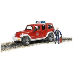 Bruder Брудер Внедорожник Jeep Wrangler Unlimited Rubicon Пожарная с фигуркой арт.02-528 с 3 лет