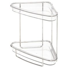 Полка двухъярусная угловая Clarity со съемными лотками Inter Design