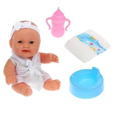 Кукла Наша Игрушка Мой малыш, озвучка, пьет, писает, 3 предмета