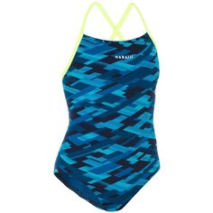 Купальник слитный женский Jade All Rain, размер: 46, цвет: Бензиново-Синий NABAIJI Х Декатлон Decathlon