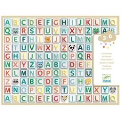 Набор объёмных наклеек DJECO «Латинские буквы» (09078)