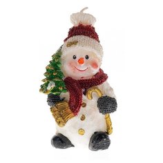 Новогодняя свеча Snowmen "Снеговик с елочкой", 7х5.5х11.5 см (Е80942)