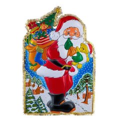 Новогоднее панно Snowmen "Дед Мороз" с мишурой, 77х51 см (Е3029)