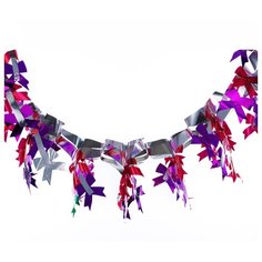 Новогодняя гирлянда-растяжка Snowmen "Настенная банты", 130х30 см (Е50950)