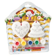 Набор для творчества BONDIBON "Ёлочные украшения" (ёлочка, сердце) на карте Избушка (ВВ1687)