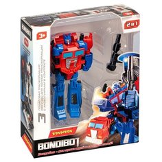 Трансформер BONDIBON 2в1 BONDIBOT робот-грузовой автомобиль, метал. детали, быстрая трансформация (ВВ4941)