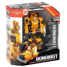 Трансформер BONDIBON 2в1 BONDIBOT робот-строит. техника (автомобильный кран), метал. Детали (ВВ4924)