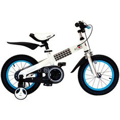 Детский велосипед Royal Baby RB12-15 Buttons 12 Steel белый/голубой (требует финальной сборки)
