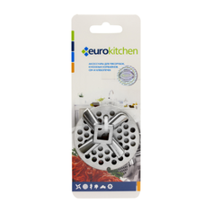 Eurokitchen NR-1207 Набор нож и решетка для мясорубки/кухонного комбайна BOSCH, Philips, 1 шт., сталь