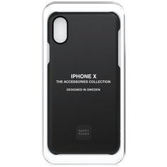 Чехол-накладка Happy Plugs 9167 + защитная пленка для Apple iPhone X/Xs black