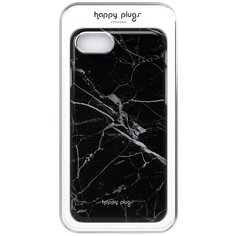 Чехол-накладка Happy Plugs 9142 + защитная пленка для Apple iPhone 7/iPhone 8 Black Marble