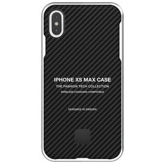 Чехол-накладка Happy Plugs 9332 для Apple iPhone Xs Max carbon fiber