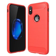 Чехол-накладка EVA IP8A012-X для Apple iPhone X/Xs красный/карбон