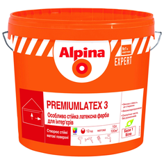 Краска Alpina Expert Premiumlatex 3 моющаяся матовая белый 10 л