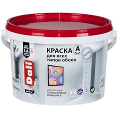 Краска акриловая DALI Для обоев влагостойкая моющаяся матовая 2.5 л