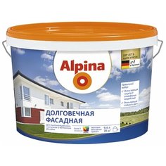 Краска акриловая Alpina Долговечная фасадная влагостойкая матовая бесцветный 9.4 л