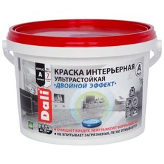 Краска акриловая DALI интерьерная ультрастойкая Двойной эффект моющаяся полуматовая белый 2.5 л