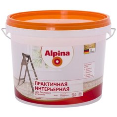 Краска поливинилацетатная Alpina Практичная интерьерная матовая белый 2.5 л