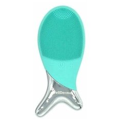 WellDerma Очищающая электрическая щеточка-массажер для лица Cleansing Fish Blue, 1шт