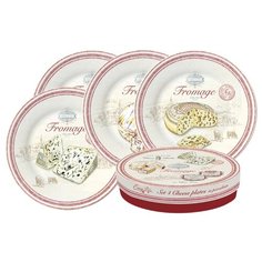 Набор тарелок Easy Life 4 предмета FROMAGE в подарочной упаковке, 19 см (EL-0463_FRMA)