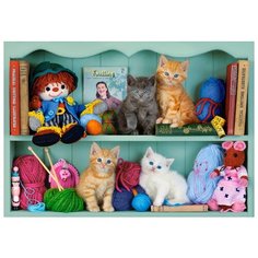 Пазлы 500 деталей "Котята на полках" Castorland