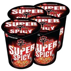 Лапша быстрого приготовления Шин Рэд Супер острая Nongshim, стакан 68 г х 4 шт