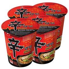 Лапша быстрого приготовления Шин Рамен Nongshim, стакан 68 г х 4 шт