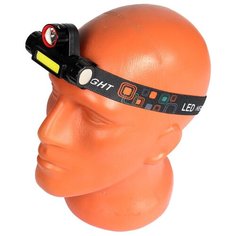 Фонарь налобный светодиодный АКБ USB 101-2 Police