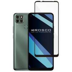 Защитное стекло с черной рамкой ROSCO для Lenovo K12 Pro (Леново К 12 Про), силиконовая клеевая основа