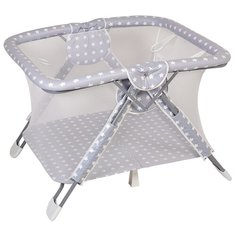 Манеж Polini kids Comfort Звезды, серый-белый