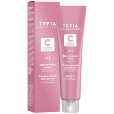 Tefia Color Creats крем-краска для волос Hair Coloring Cream with Monoi Oil, 6.11 темный блондин пепельный интенсивный, 60 мл