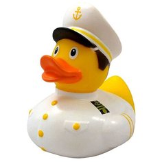 Игрушка для ванной FUNNY DUCKS Капитан уточка (1989) желтый/белый