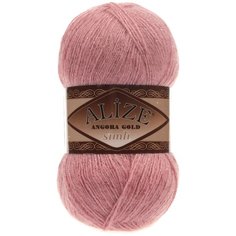 Пряжа Alize Angora Gold Simli, 20 % шерсть, 75 % акрил, 5 % люрекс, 100 г, 500 м, 5 шт., 144 темная пудра