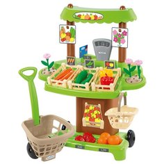 Детский магазин на колесах Органические продукты с тележкой и корзинкой для покупок Ecoiffier ECO1741