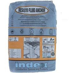 Расширяющийся, высокопрочный анкерный раствор Resisto Fluid Anchor (Ресисто Флюид Анкор) 25 кг INDEX