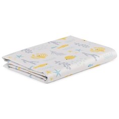 Простыня из сатина с принтом Oceania world из коллекции Tiny world, 160х270 см Tkano