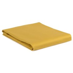 Простыня из сатина горчичного цвета из коллекции Essential, 120х170 см Tkano