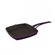 Сковорода-гриль с чугунной ручкой LAVA LV K GT 2626 K0 P 26 см, 1,51 л, 26 см фиолетовая