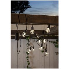 Гирлянда светодиодная FIESTA на батарейках, 10 ламп, длина 3.6 м, таймер, прозрачные лампочки, 729-28 Star Trading