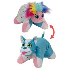 Игрушка-подушка 1 TOY Вывернушка Радужный тролль-Блестящий щенок 45,7х55,8 см
