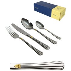 Набор столовых приборов Bernini Gold PintInox 6 персон 24 пр. (эконом. упаковка)