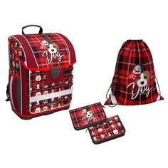 Ученический ранец с пластиковым дном ErichKrause® ErgoLine® 16L Cute Dog с наполнением
