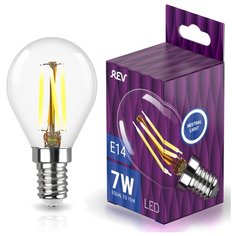 Лампочка светодиодная FILAMENT шарик G45 E14 7W 4000K DECO Premium холодный свет REV 32483 6