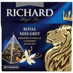 Чай черный Richard Royal miss grey в пирамидках, 20 шт.