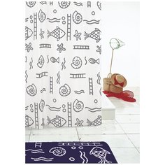 Штора для ванных комнат RIDDER Neptun серый/серебряный 180*200