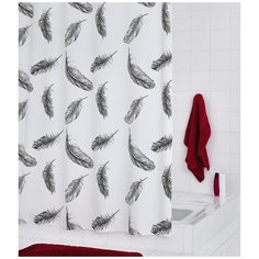 Штора для ванных комнат RIDDER Romantic белый/чёрный 180*200